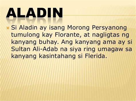 Ano ang pinagkaiba nang ama ni florante at ama ni aladin.